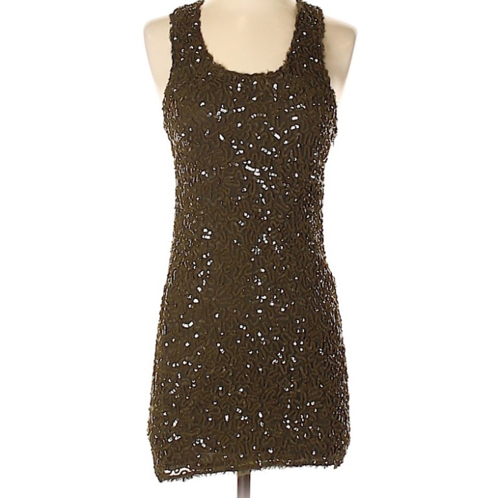 Alice + Olivia hunter green dress XS